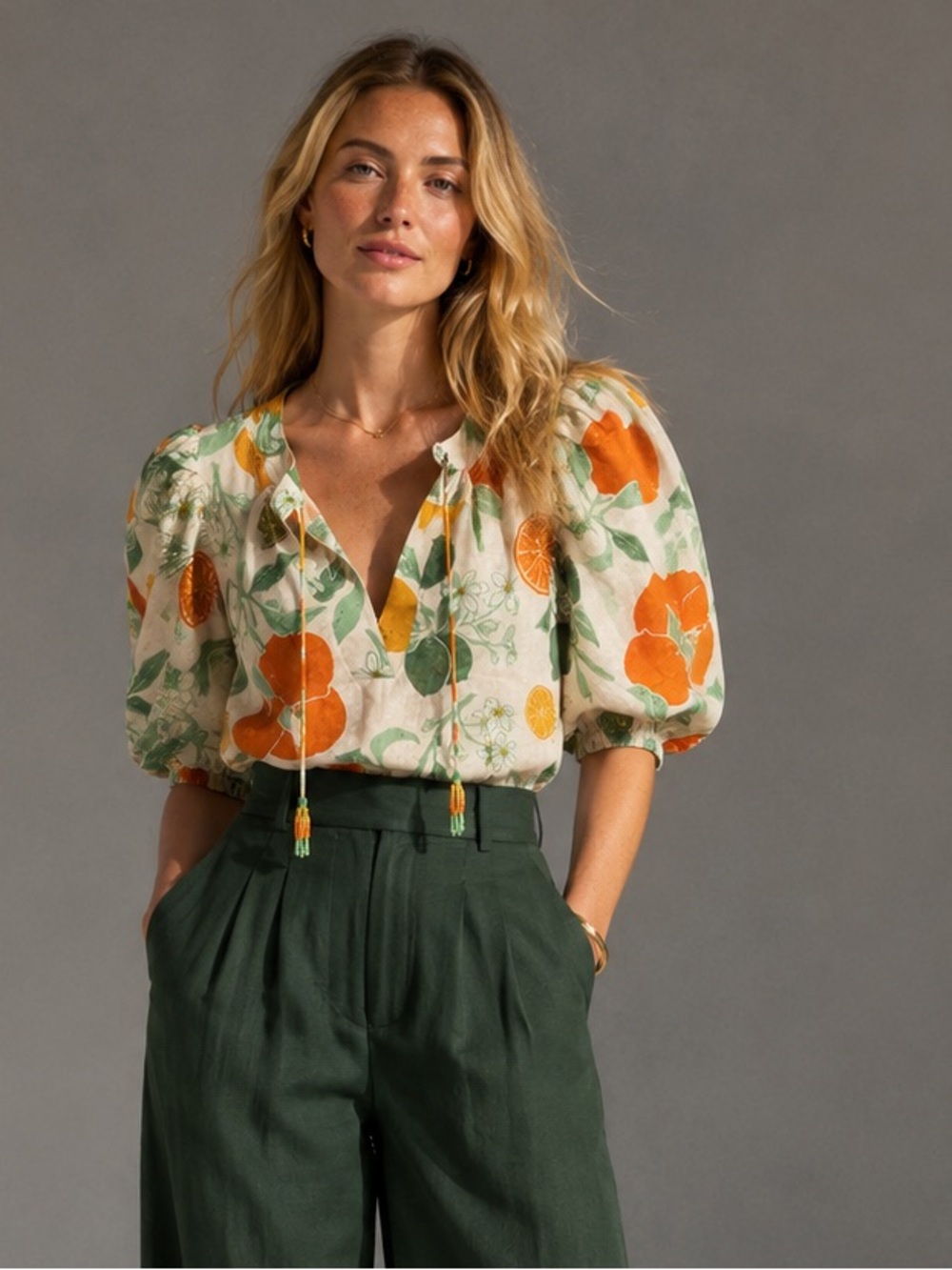 Blouse-like Lightweight Jacket